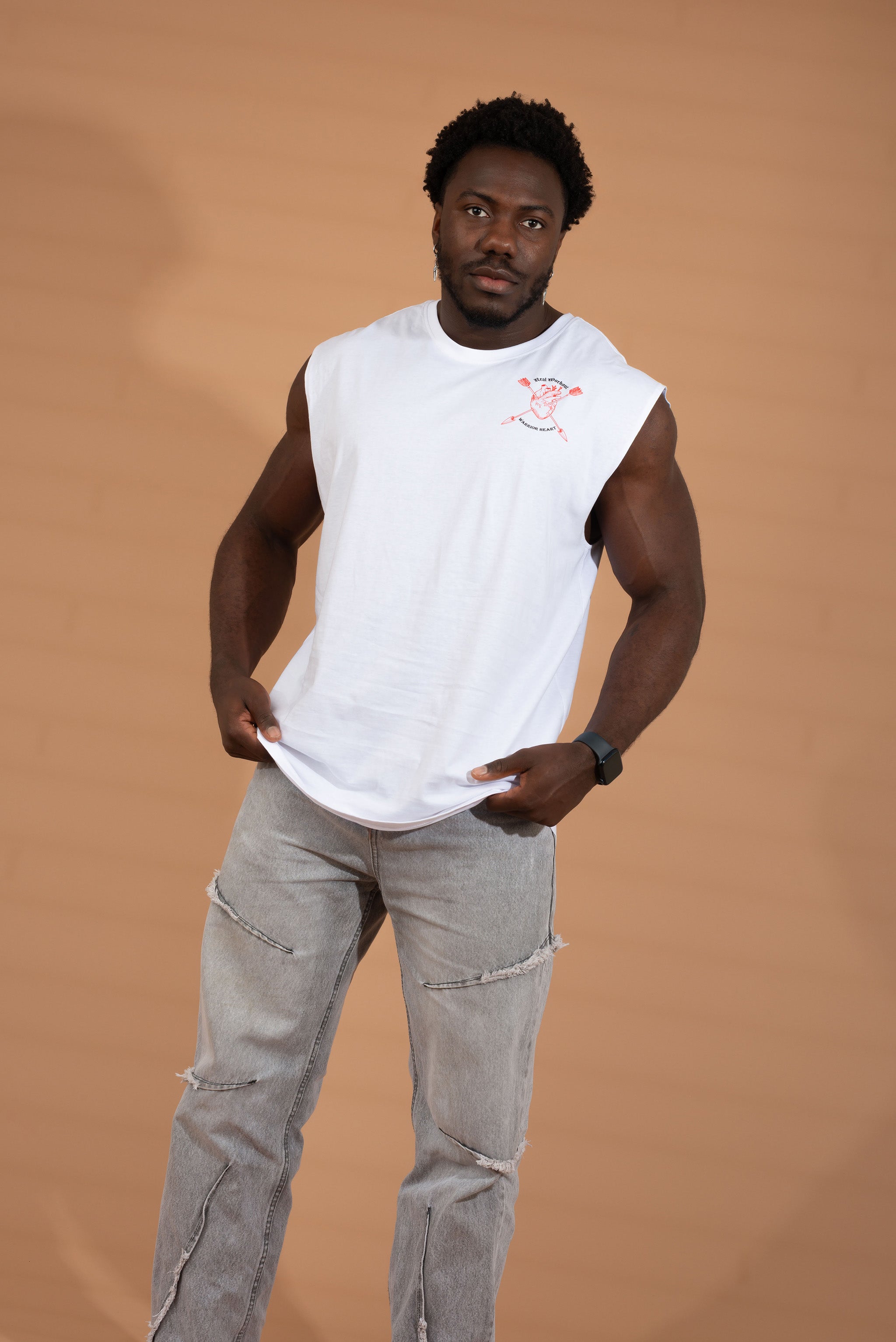 Débardeur Oversized Homme Coeur de Guerrier