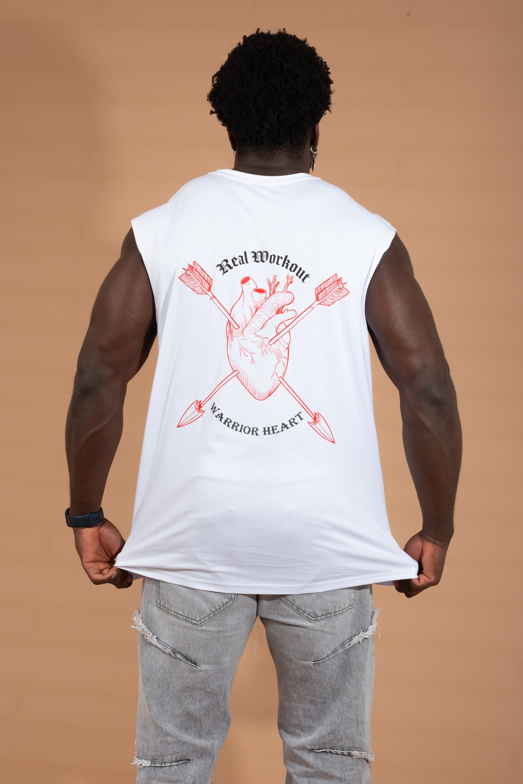 Débardeur Oversized Homme Coeur de Guerrier